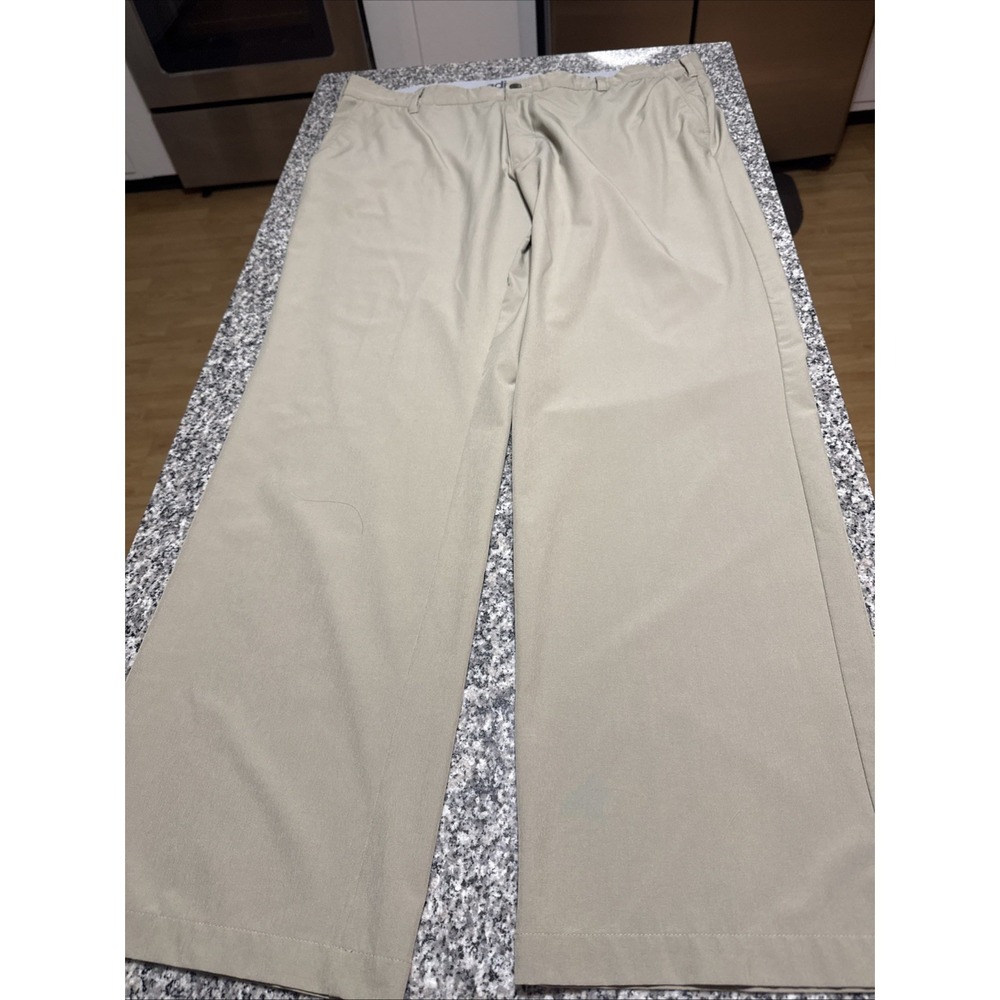 Adidas Golf Pants Mens 40x32 Tan Straight Fit Performance Flat Front lightweight